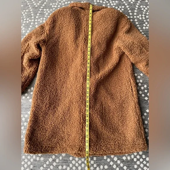 A New Day Teddy Bear Fuzzy Brown Jacket XL NEW Sherpa Parka Christmas Holiday - Picture 11 of 12